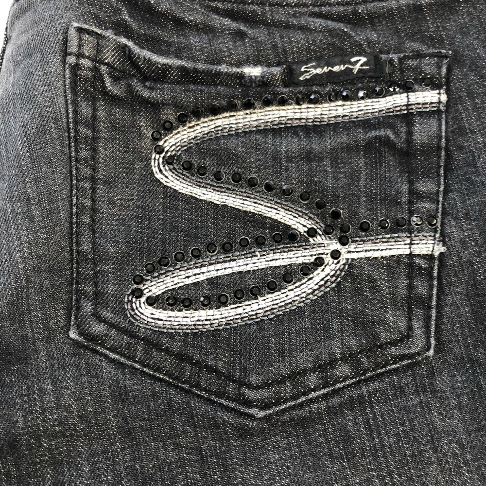 Seven7, Black Flare Jeans, Size 28 - Picture 8 of 16